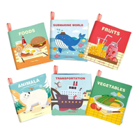 Premium Montessori Educational Cloth Book - 6Pcs