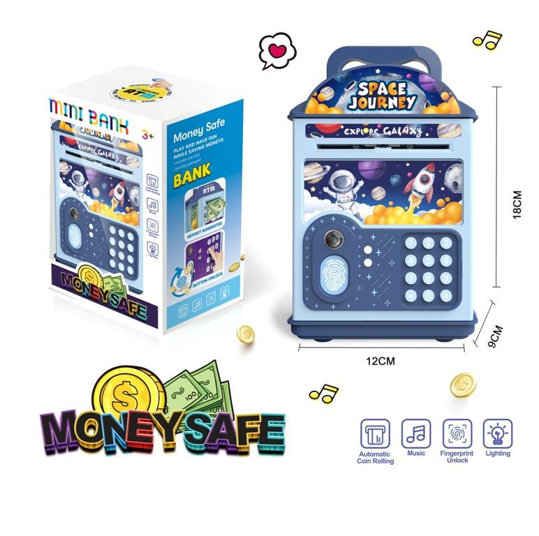 Space Face Recognition & Fingerprint Unlock ATM Machine