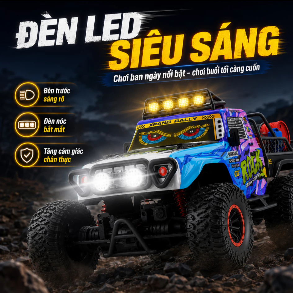 1:8 RC XPAND RALLY 6WD Off-Road Rock Crawler