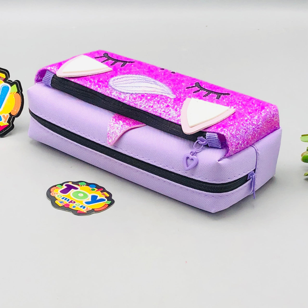 Premium Unicorn Themed Kids Pencil Pouch - Purple