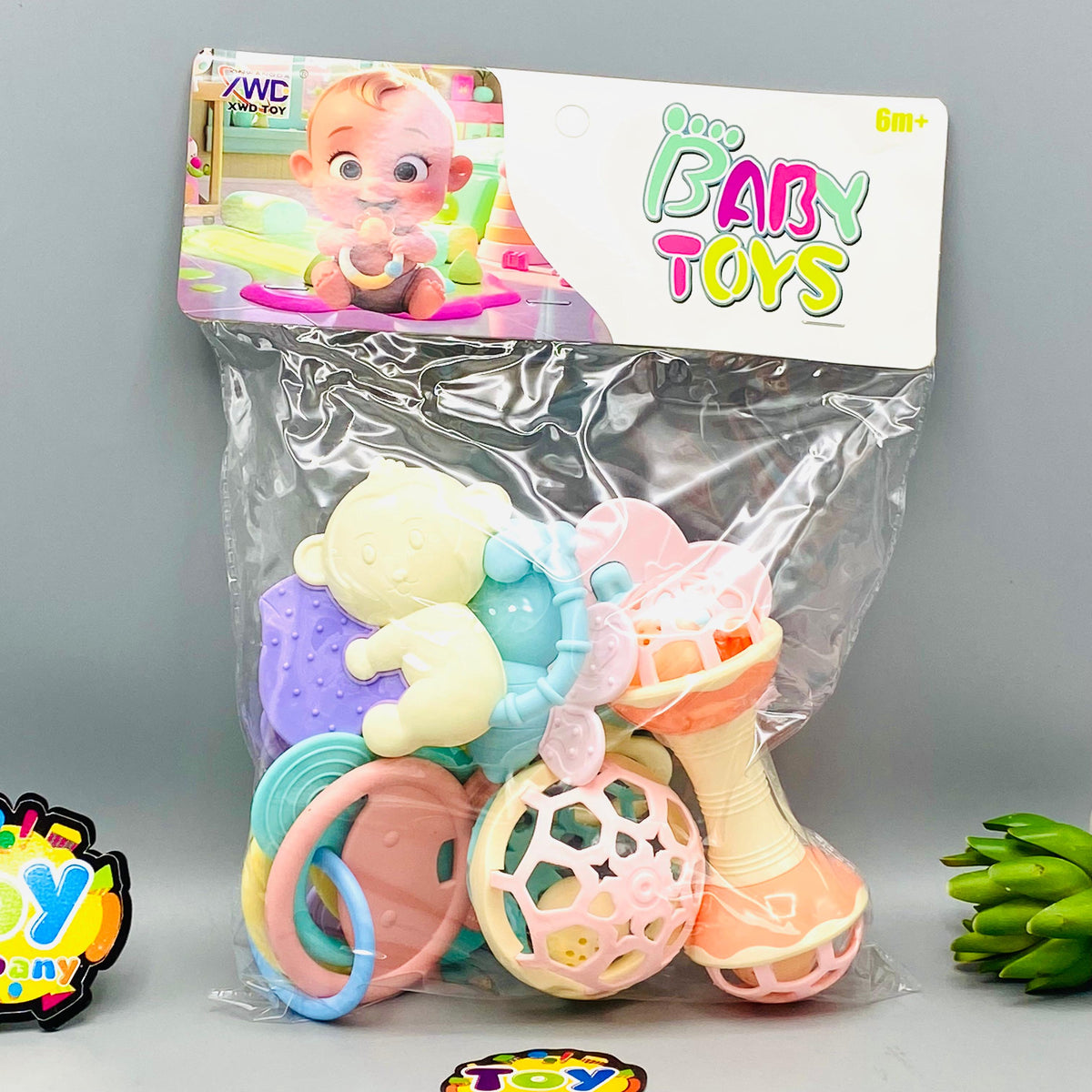 9Pcs Baby Premium Rattles & Teethers Set