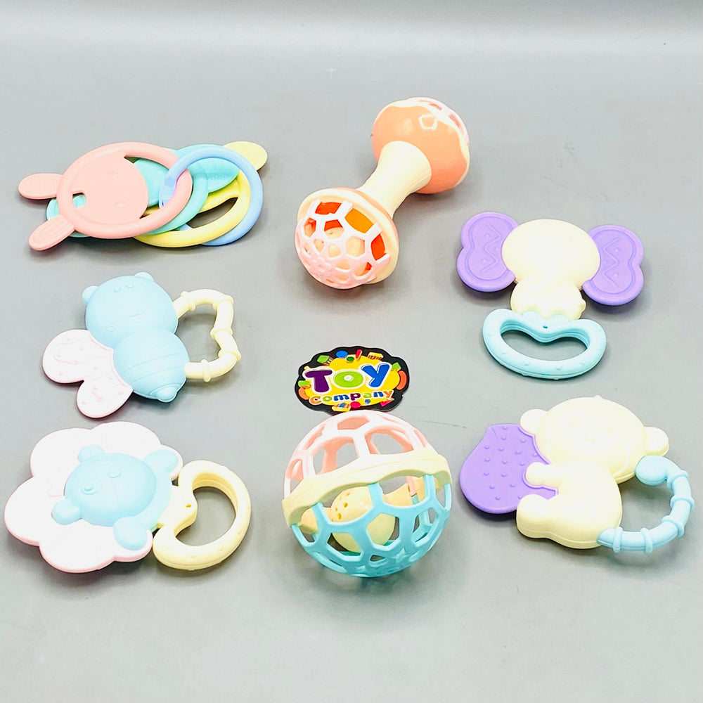 9Pcs Baby Premium Rattles & Teethers Set