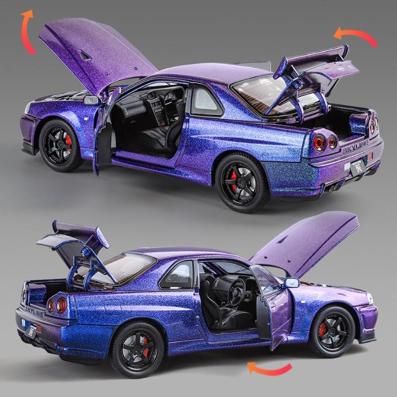 1:18 Diecast Nissan Skyline GTR R34 Model Car