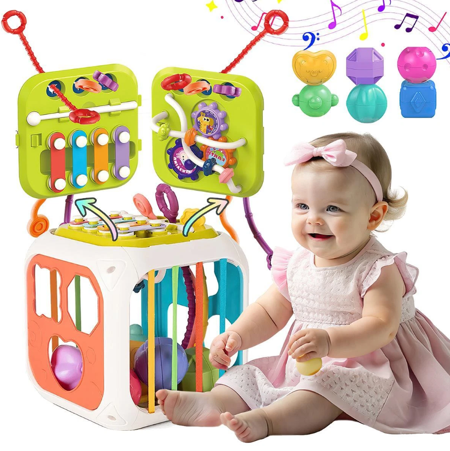 7in1 Montessori Shape Sorting Cube Toy