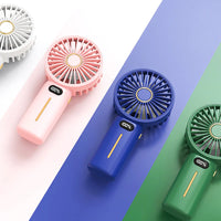 Rechargeable Digital Display Fan With Mobile Phone Bracket