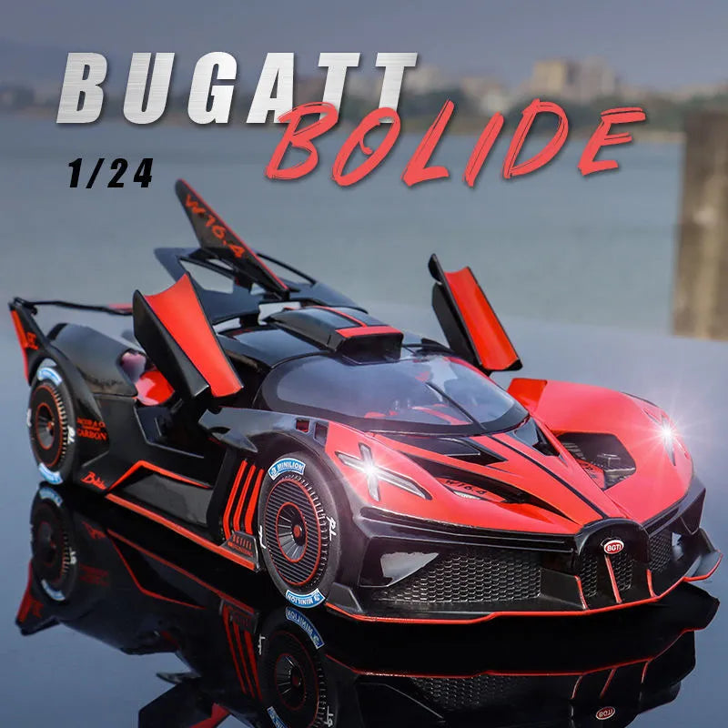 1:24 Diecast Bugatti Bolide Model Car With Smoke