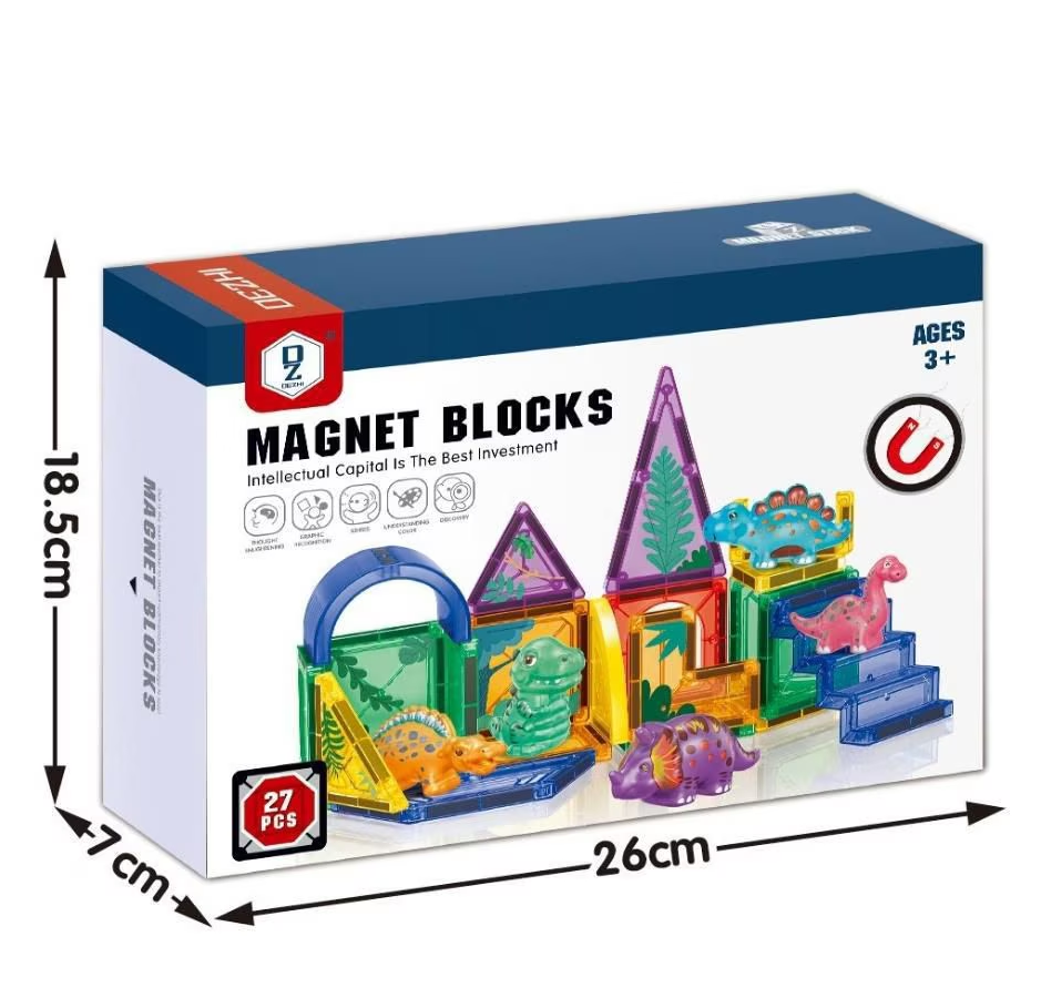 27Pcs Magnetic Tiles Building Blocks