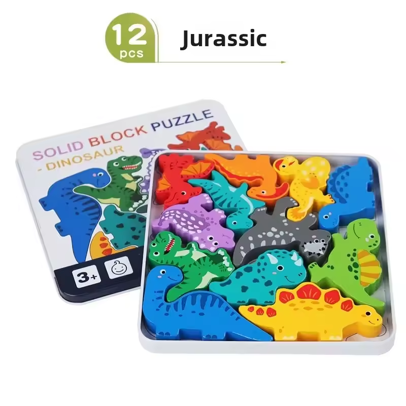 Toddlers Premium Dinosaur Themed Solid Puzzle