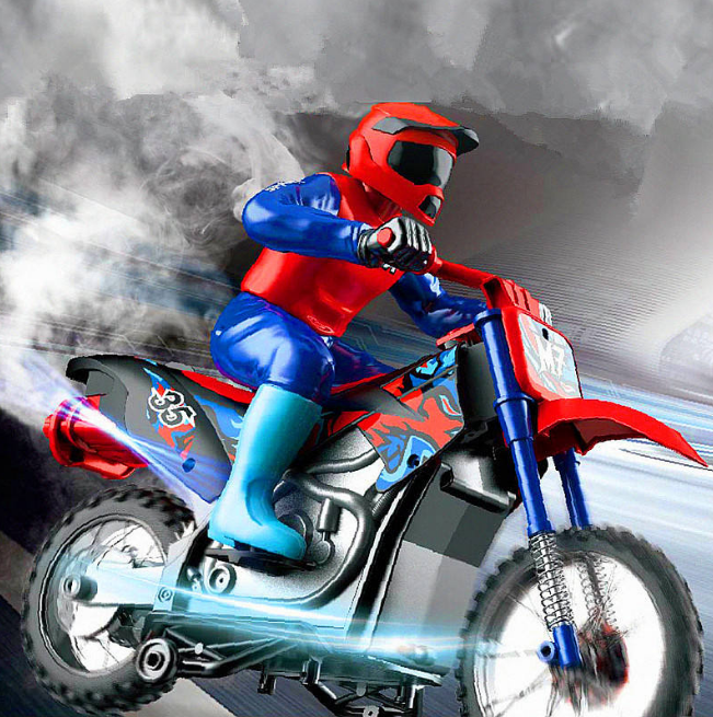 2.4GHz RC Stunt Spray Motorbike
