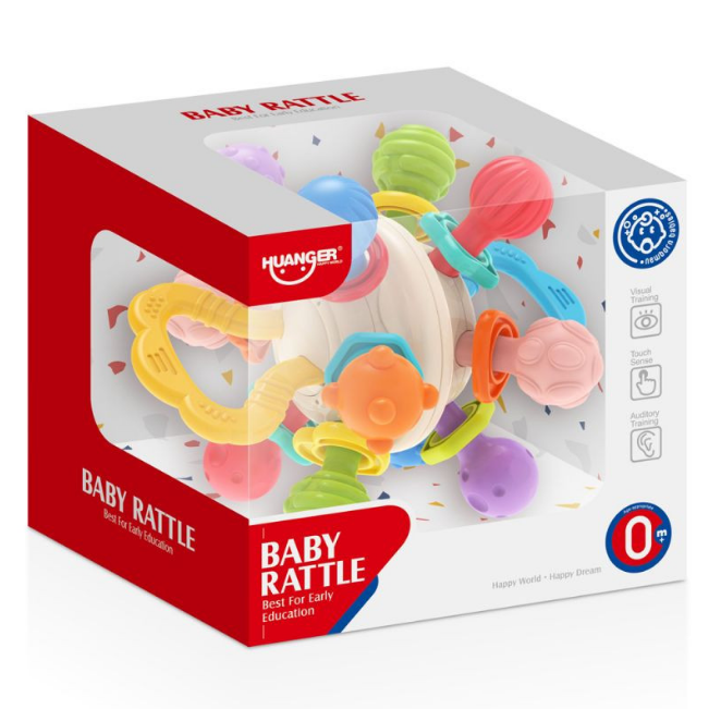Huanger Premium Baby Rattle & Teether Grip Ball