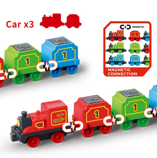 2in1 Double-Decker Transport Train With Light & Sound