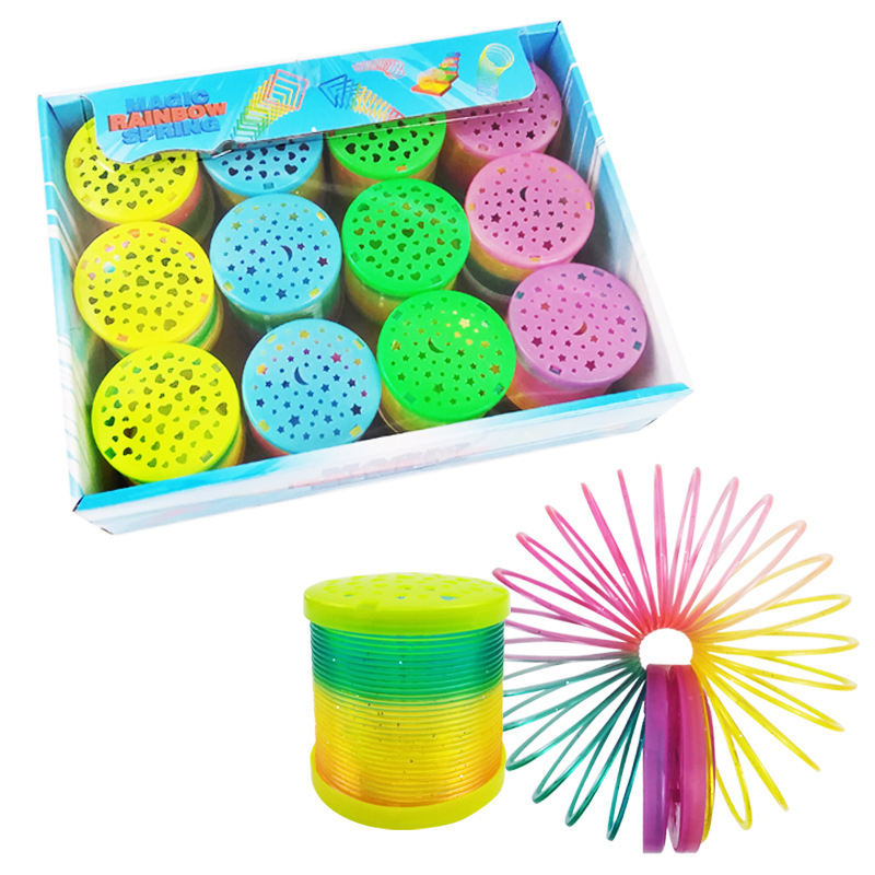 1Pcs Kids Magic Rainbow Spring With Light