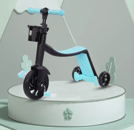 2in1 Kids Scooter & Convertible Tricycle - Blue