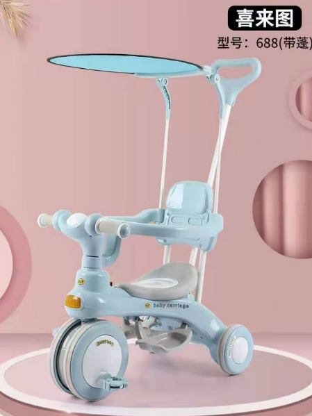 Kids Ride-on Stroller Tricycle - Blue