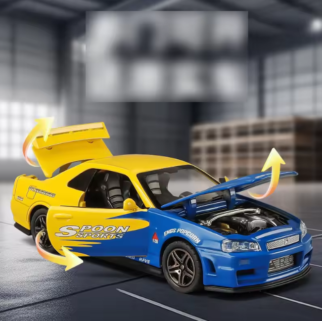 1:32 Diecast Nissan Skyline GTR R34 Model