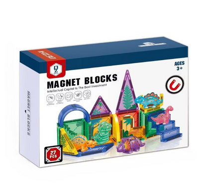 27Pcs Magnetic Tiles Building Blocks