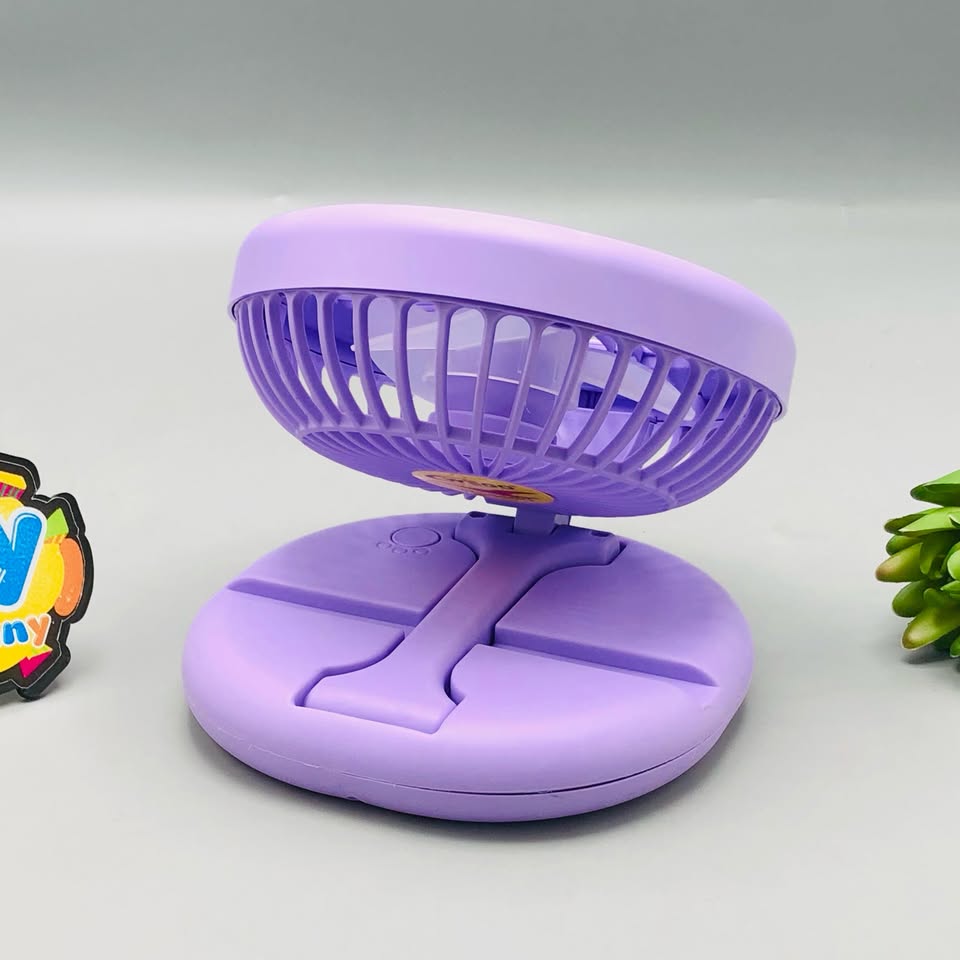 9" Rechargeable & Foldable Three Speed Desktop Fan With Light