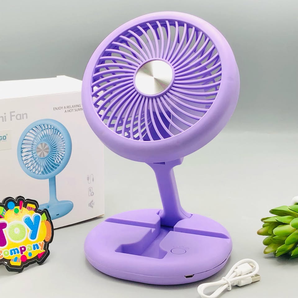9" Rechargeable & Foldable Two speed Desktop Fan