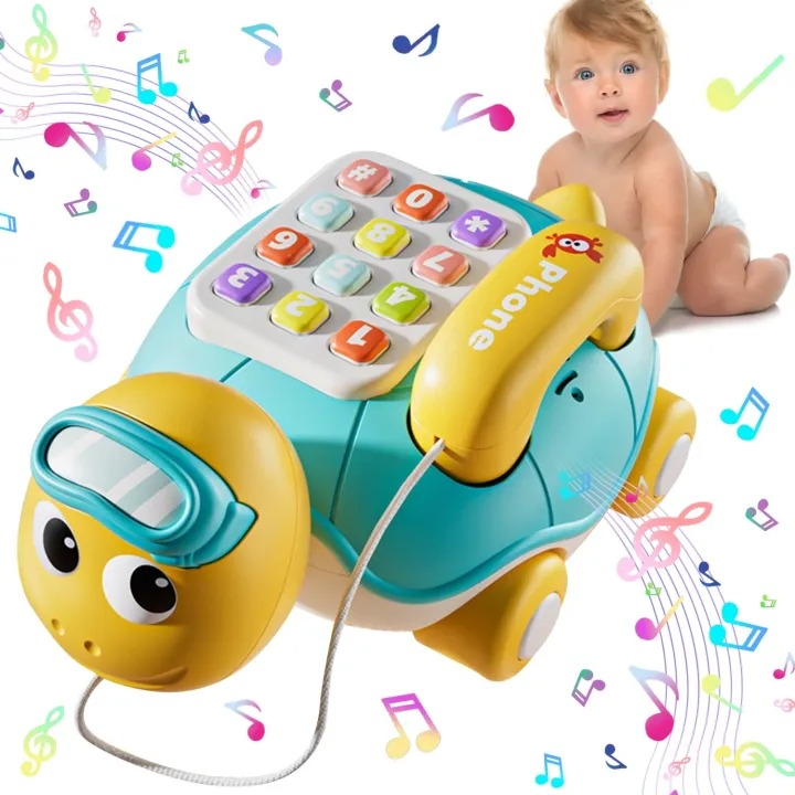 Kids Pull Along Turtle Musical Telephone