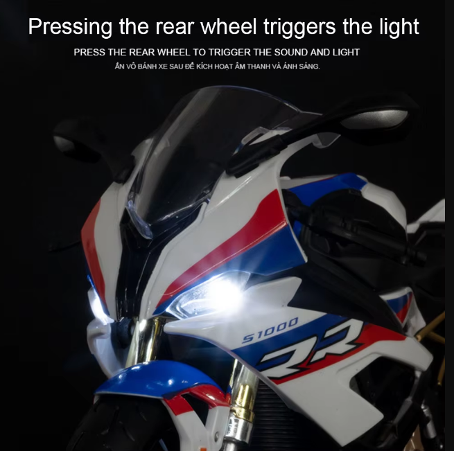 1:9 Diecast BMW S1000RR Model Bike