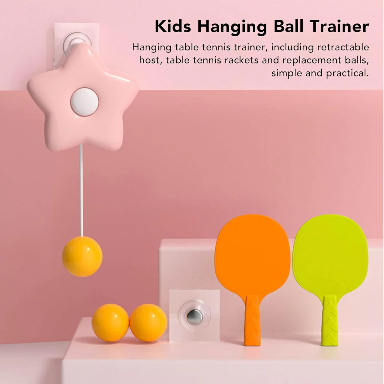 Kids Star Themed Table Tennis Door Hanging Ball Game