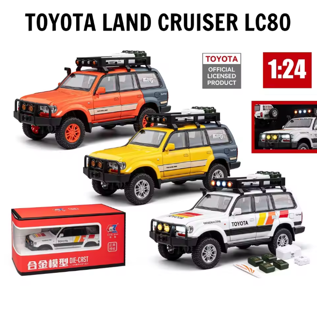 1:24 Diecast Land Cruiser LC80 Model Car