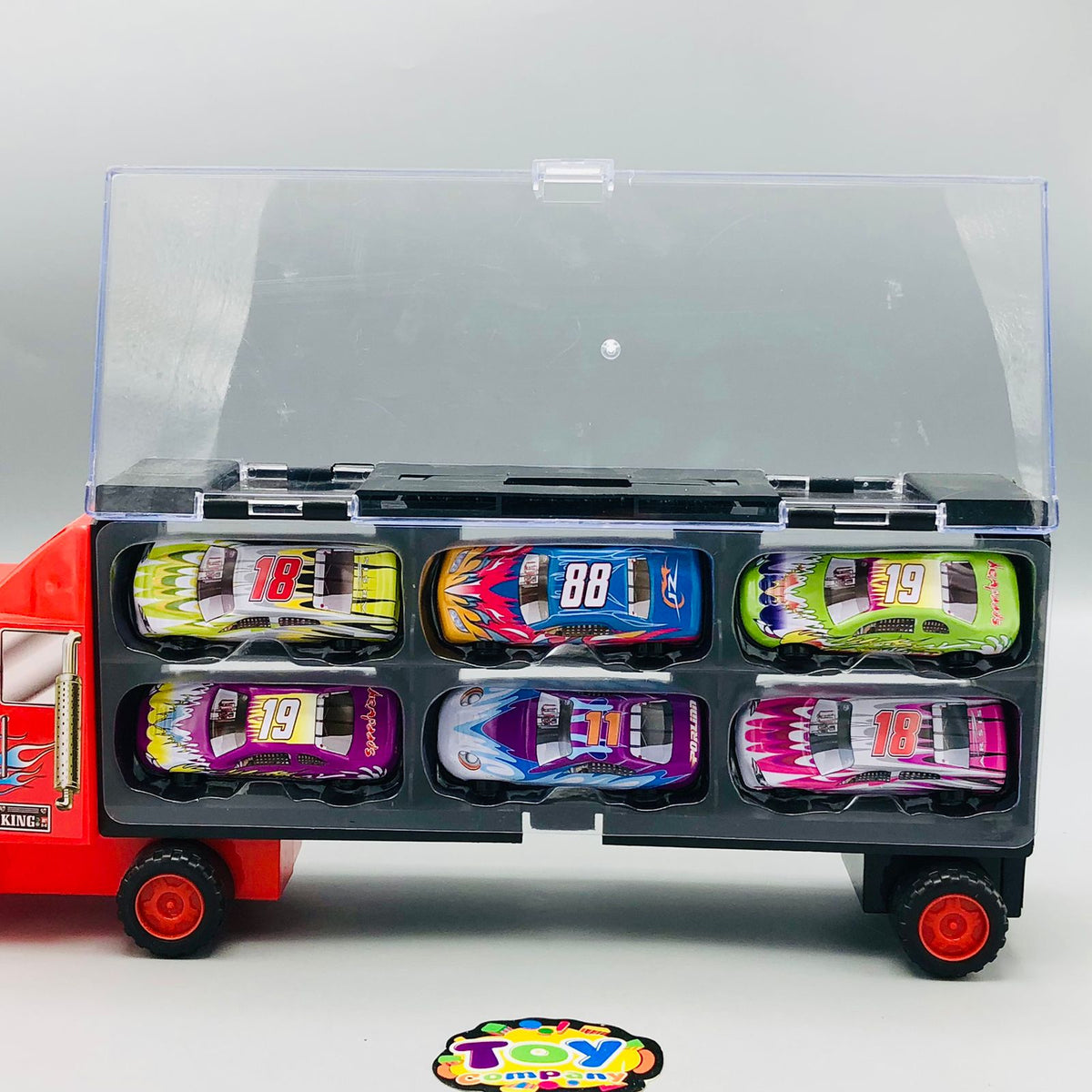 Inertial Transport Truck With 6Pcs Diecast Cars