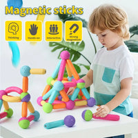 Thumbnail for 64Pcs Magnetic Puzzle Sticks Set