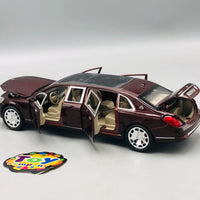 1:24 Diecast Mercedes Limousine Model Car Maroon - Minor Fault