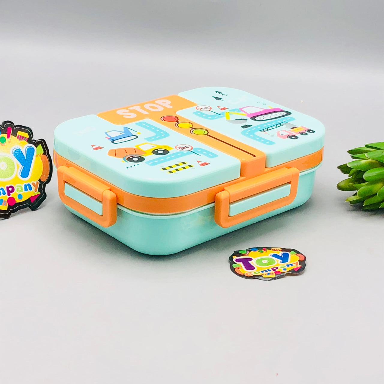 600ml Kids Traffic Themed Stainless Steel Lunch Box