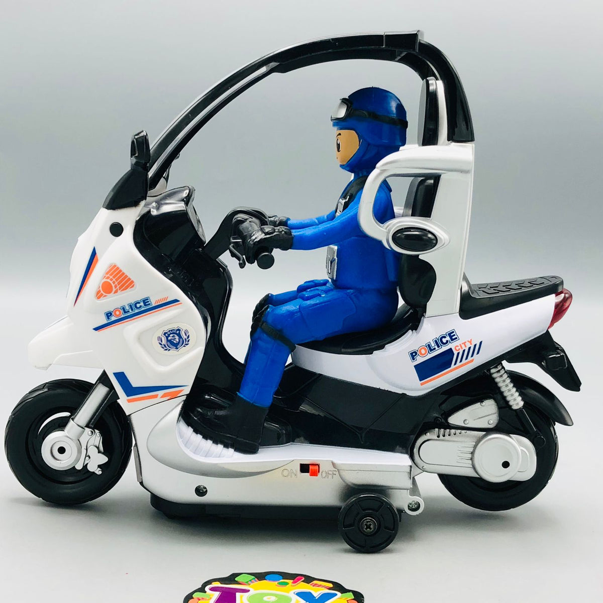 Electric City Patrol Police Bike Toy With Light & Sound