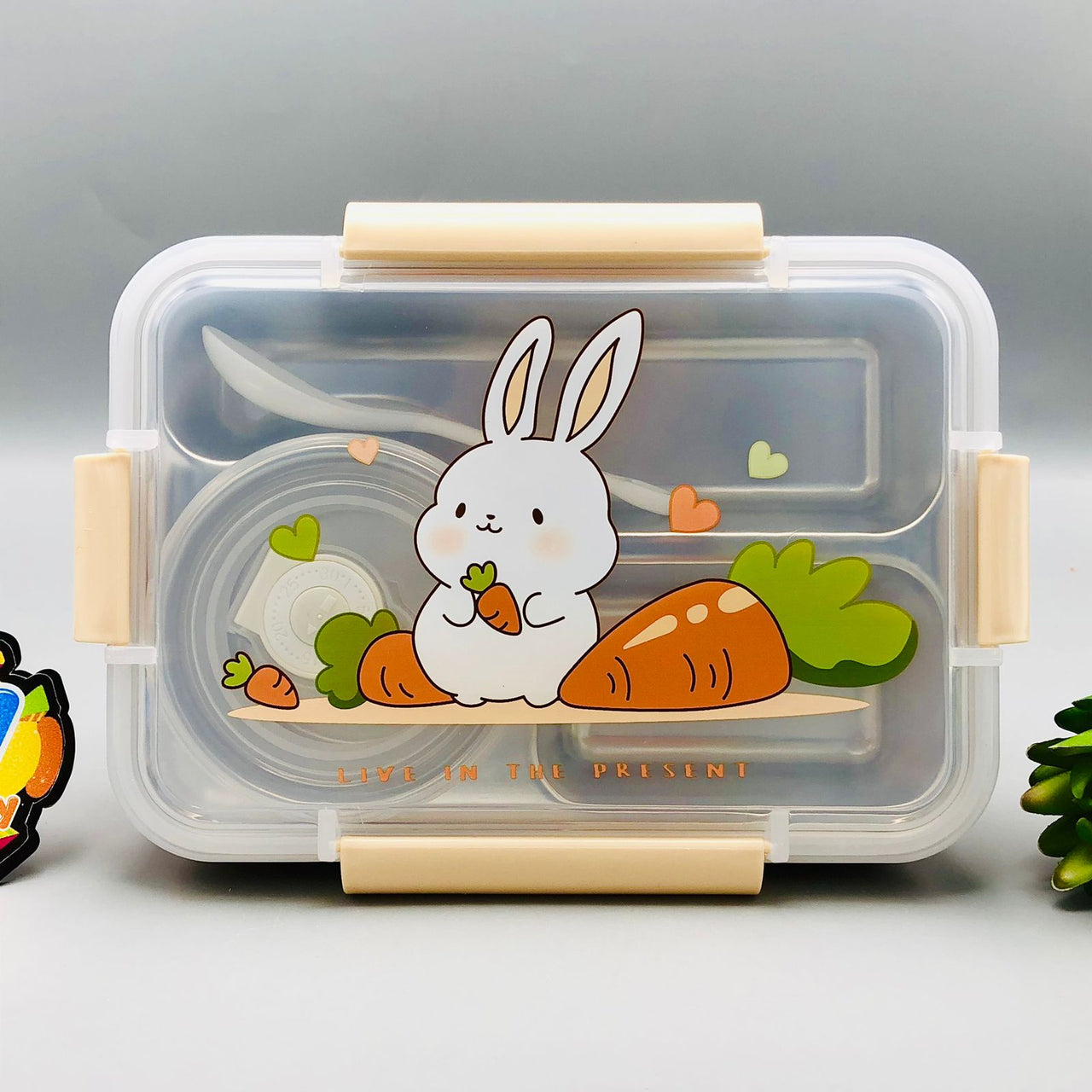 Stainless Steel Bunny Design Kids Lunch Box