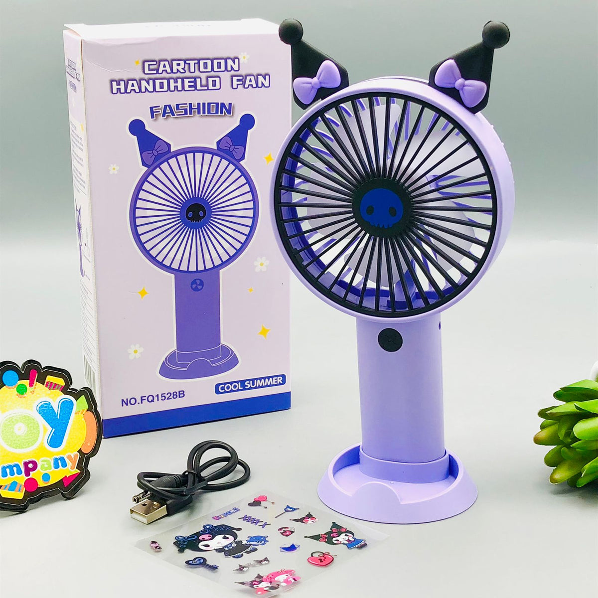 Rechargeable Kuromi Cartoon Fan