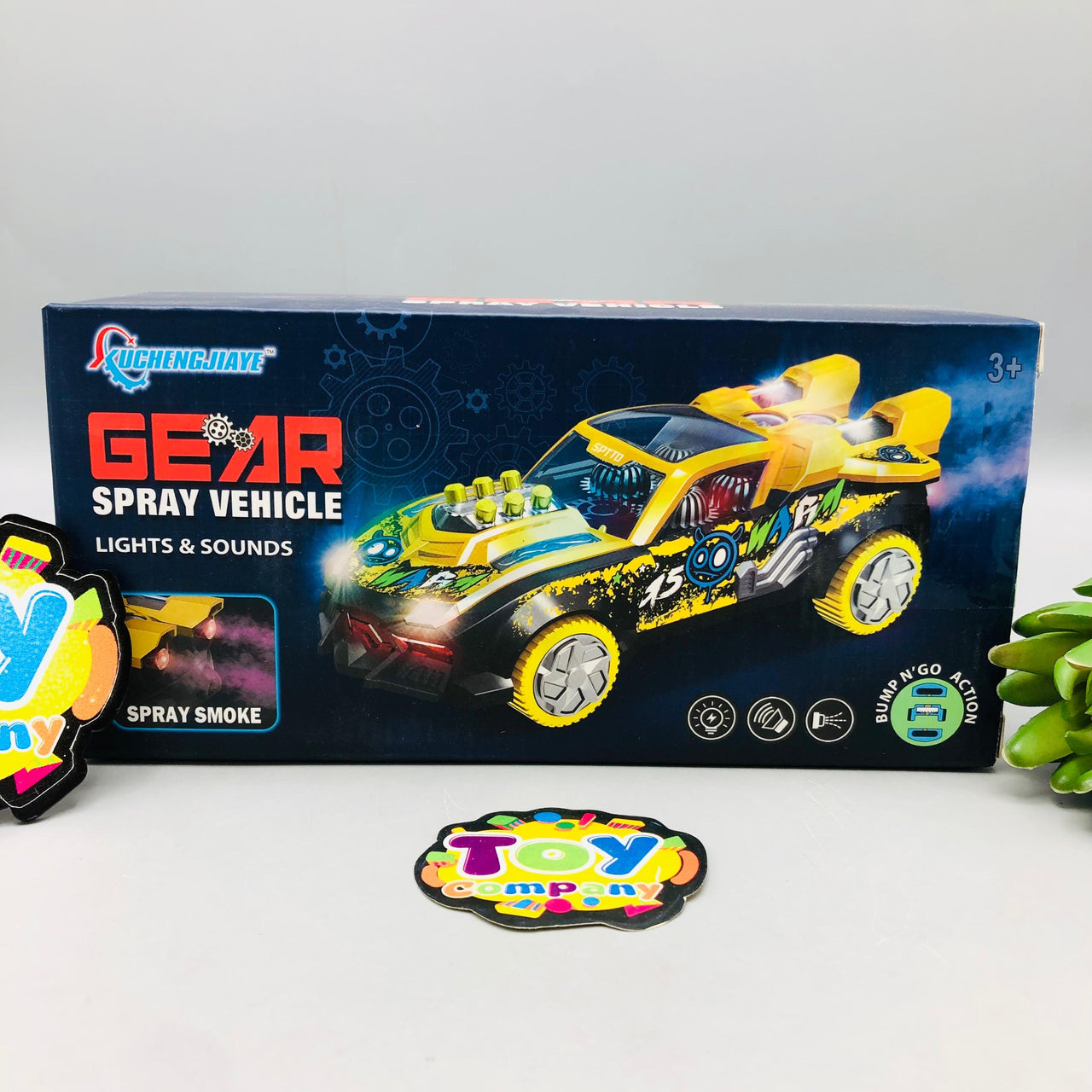 Electric Transparent Gear Musical Car With Smoke