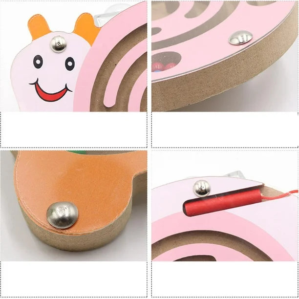 Wooden Magnetic Pen Driving Beads Game