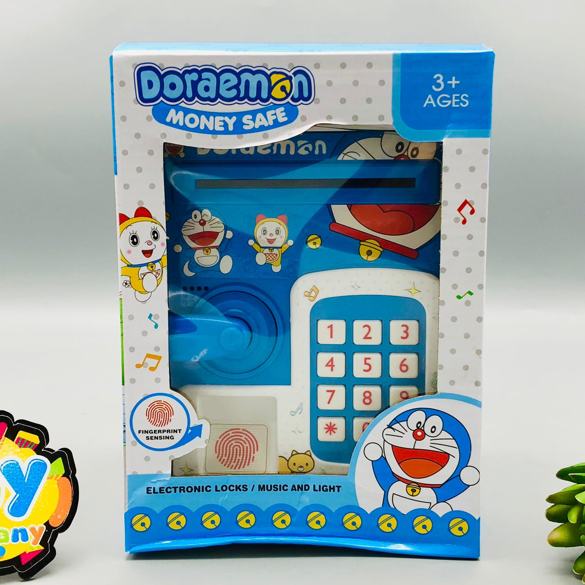 Doraemon Fingerprint Piggy Bank With Light & Sound