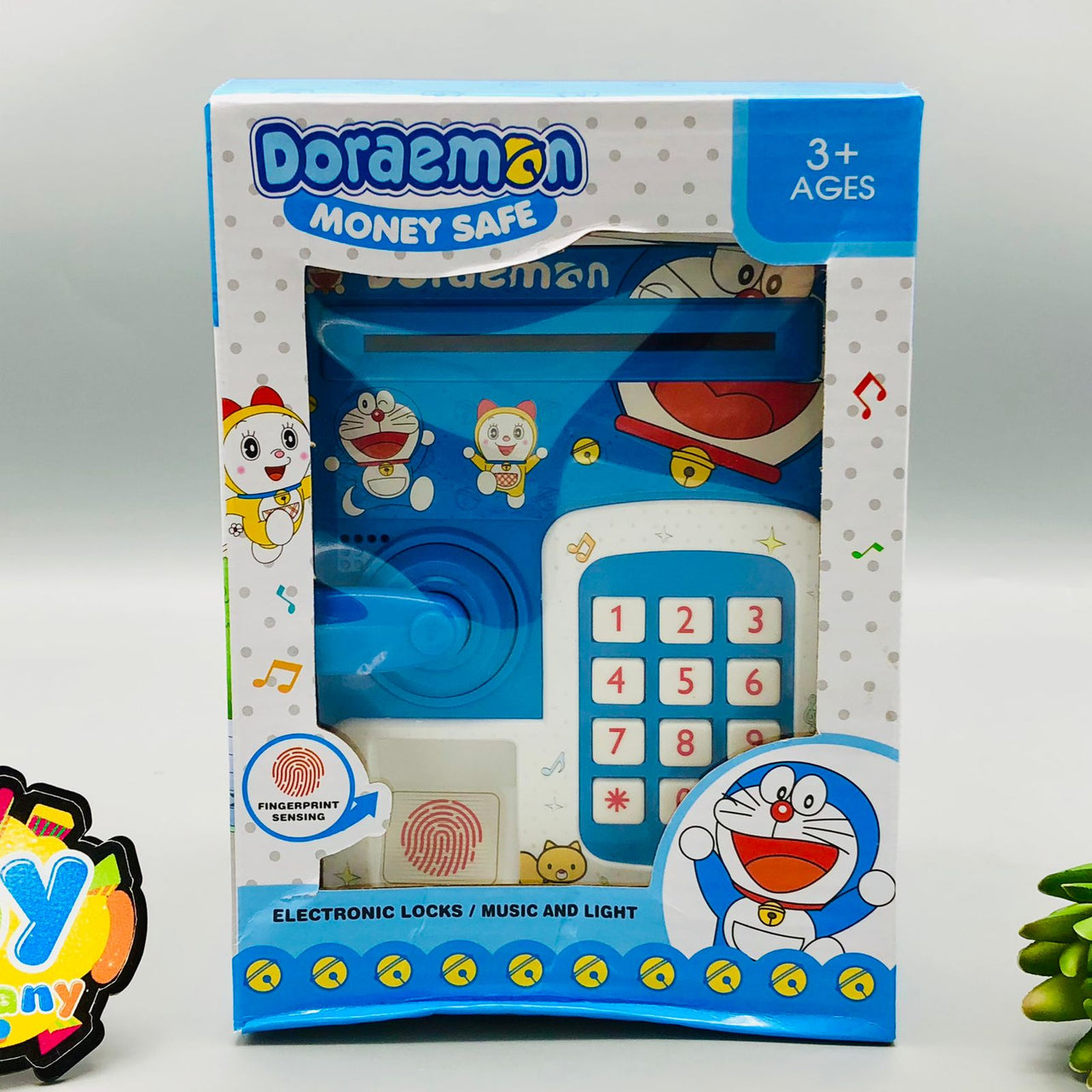 Doraemon Fingerprint Piggy Bank With Light & Sound