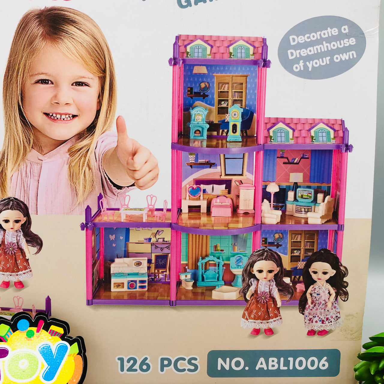 126Pcs DIY Cutie Villa Doll House