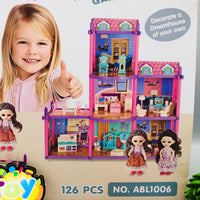 126Pcs DIY Cutie Villa Doll House