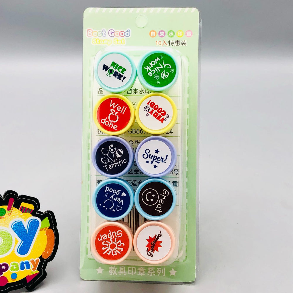 10Pcs Mini Motivational Stamp Set
