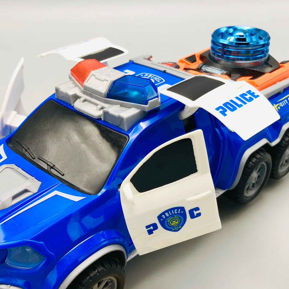 Electronic Musical Police Truck With Openable Doors