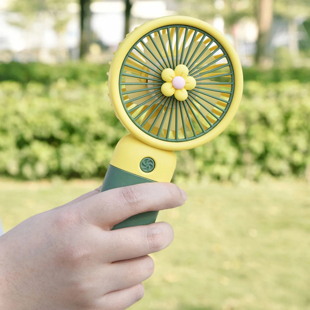 Mini Flower Design Handheld & Desktop Fan With USB