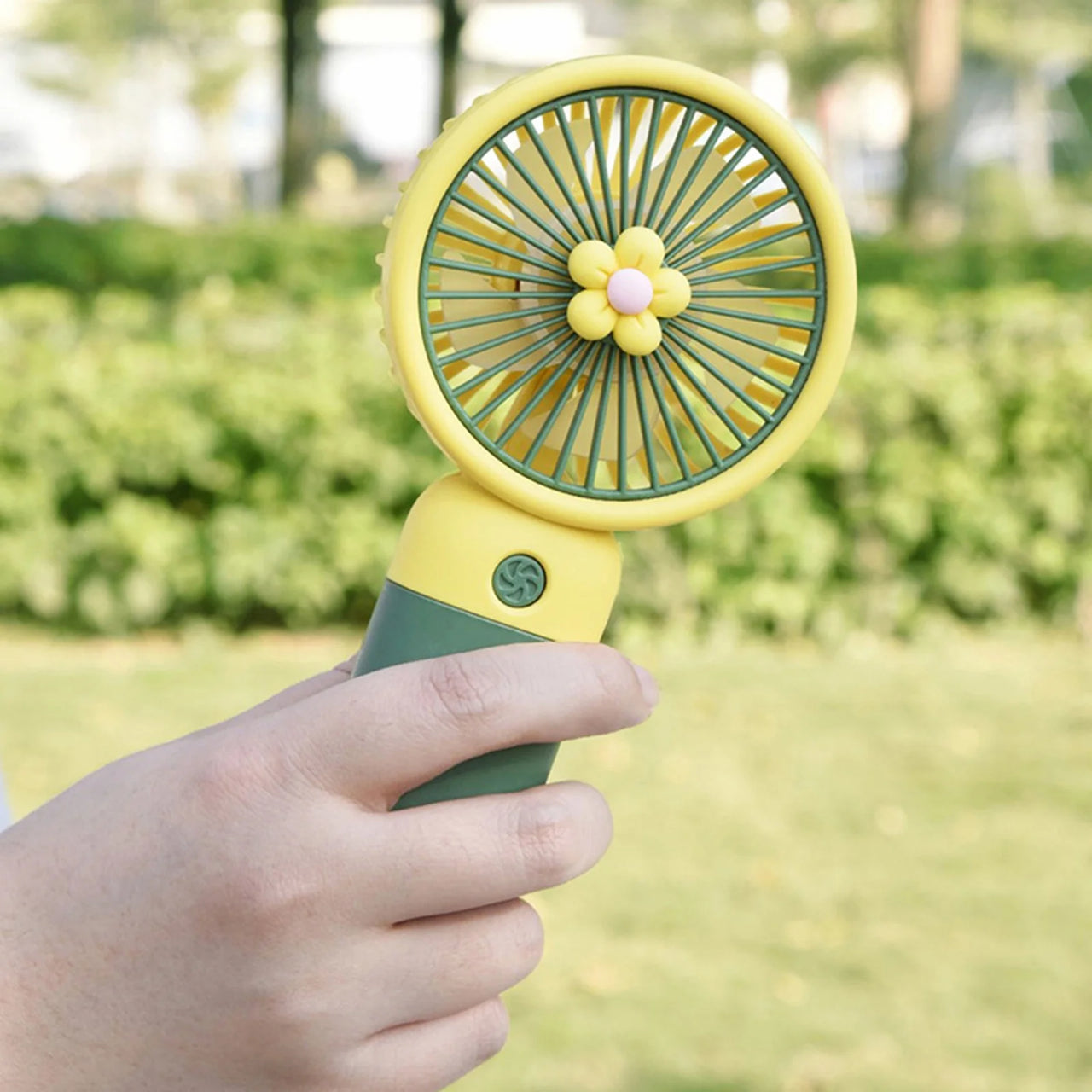 Mini Flower Design Handheld & Desktop Fan With USB