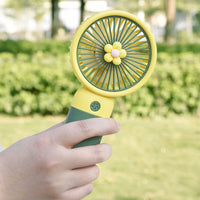 Mini Flower Design Handheld & Desktop Fan With USB