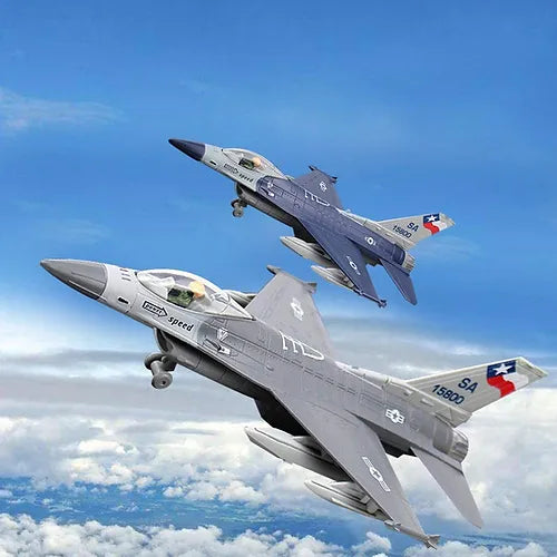 Diecast F-16 Pullback Airplane Model With Light & Sound