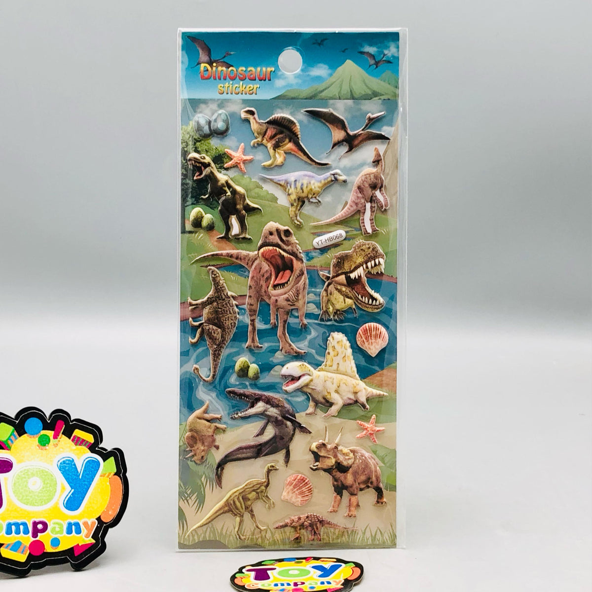 3D Dinosaur Themed Sticker - 1Pc