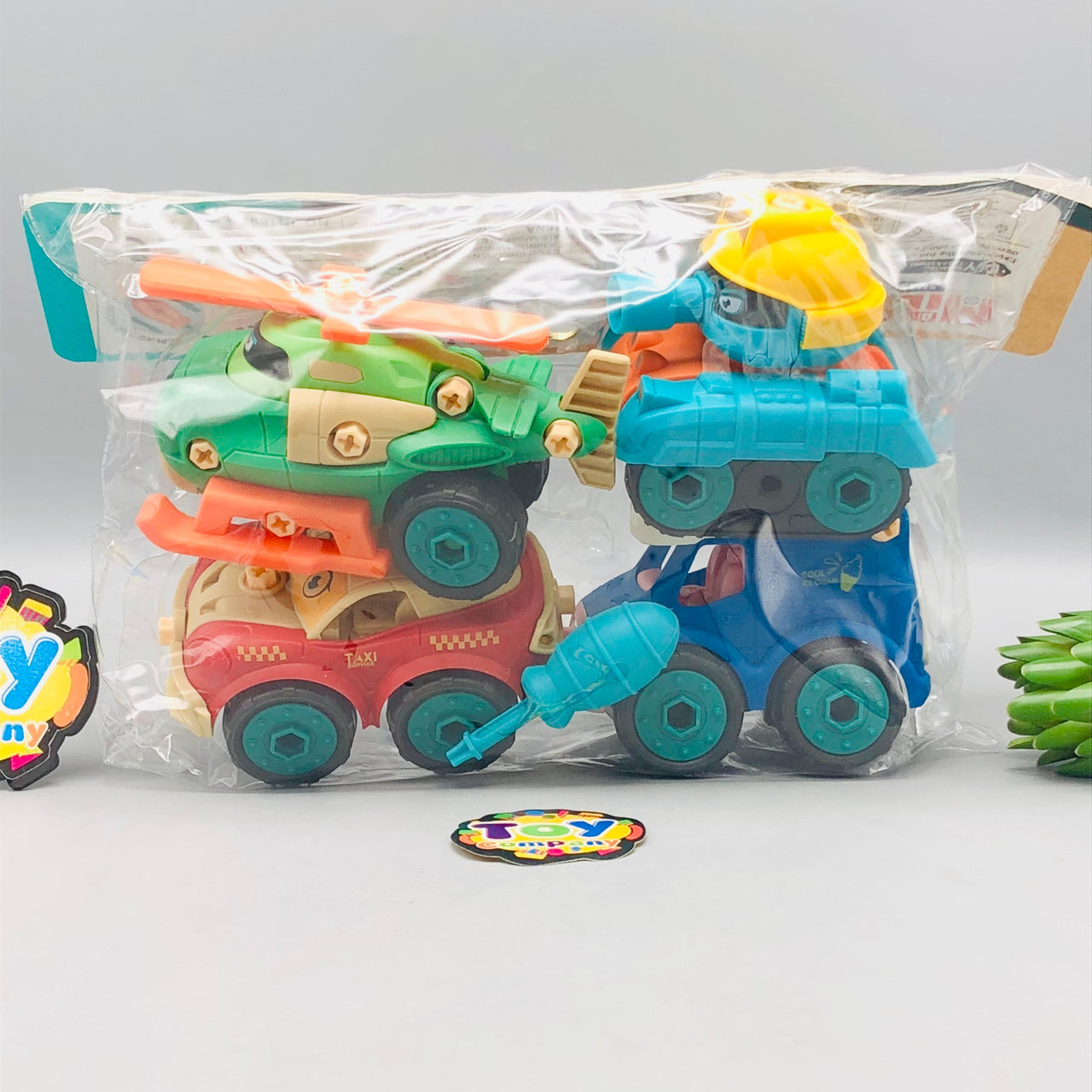 DIY 4Pcs Military Screw Vehicles