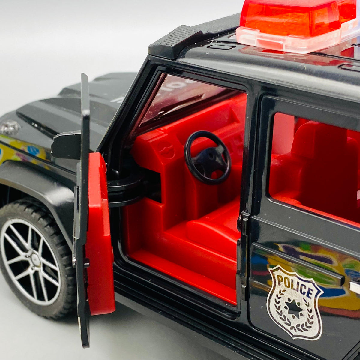 ABS Inertial Police G-Wagon Model Car With Smoke - 1Pc