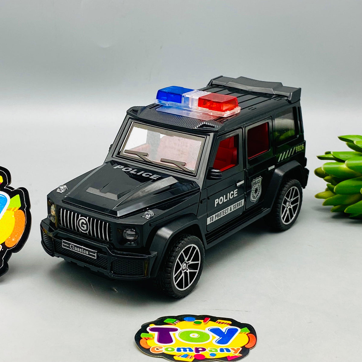 ABS Inertial Police G-Wagon Model Car With Smoke - 1Pc