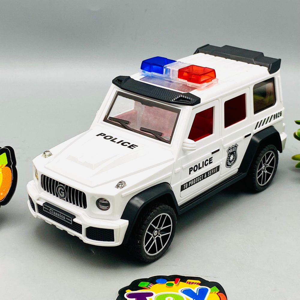 ABS Inertial Police G-Wagon Model Car With Smoke - 1Pc
